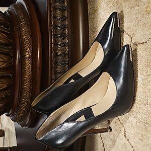 Michael Kors Black Leather Stiletto Vero Cuoio